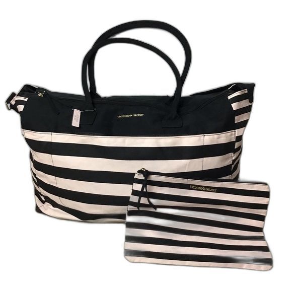 Victoria’s Secret Weekender Bag XL, & Small Zip Bag New - Picture 1 of 8